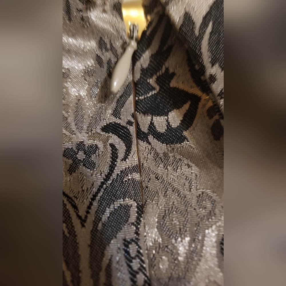 Tahari Black and Gray Floral Mini Dress - Picture 6 of 11